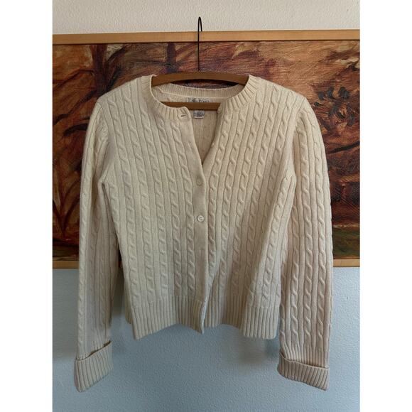 Cream Cardigan 100% wool - Picture 1 of 4